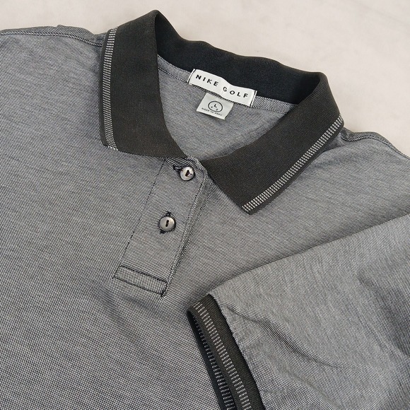 VTG Nike Golf Womens Large Polo Shirt Knit 90s 21x26 White Label Peru Cotton - Picture 1 of 15